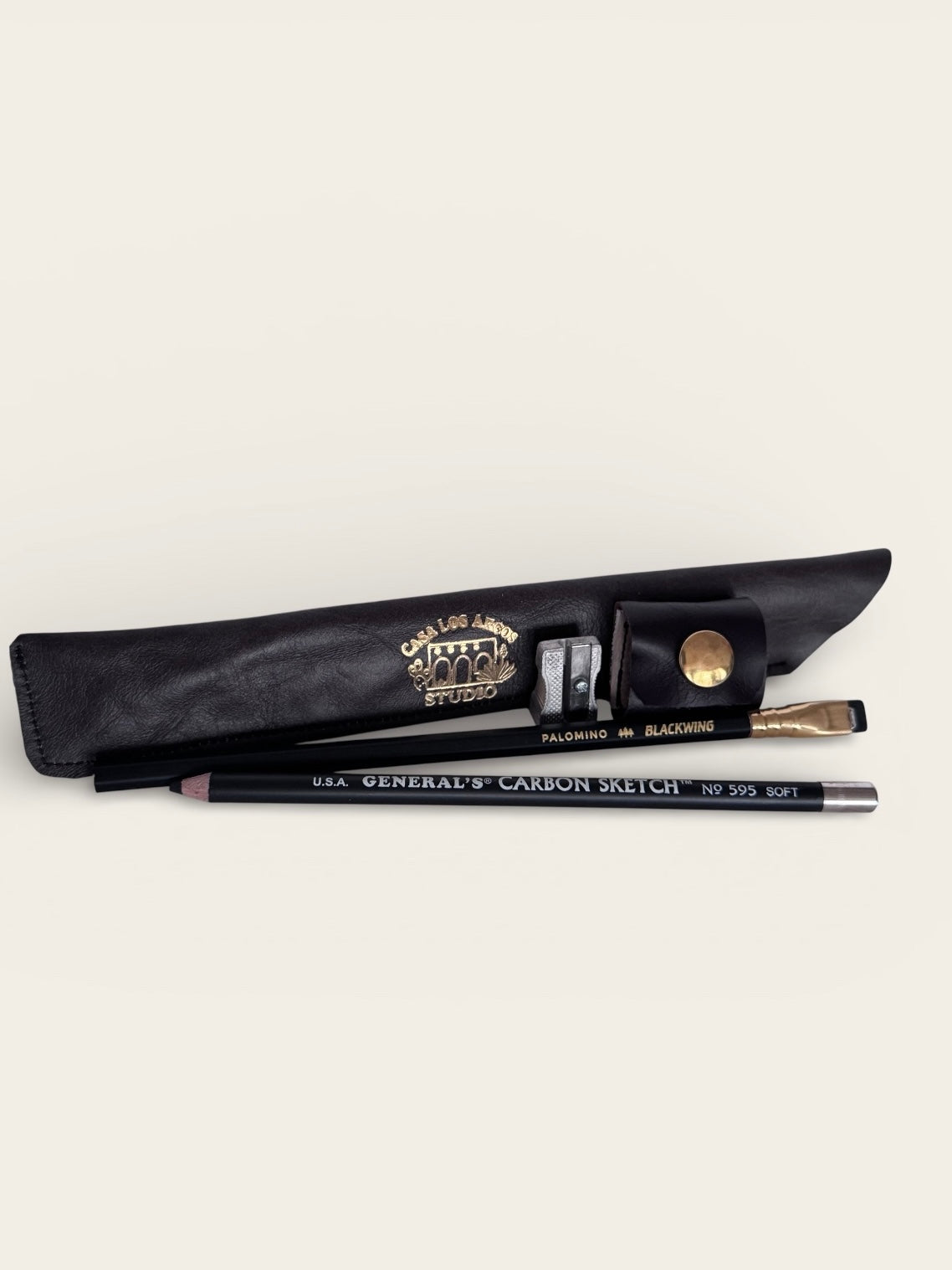 The Studio Kit - Brown Leather (Brass tone button)