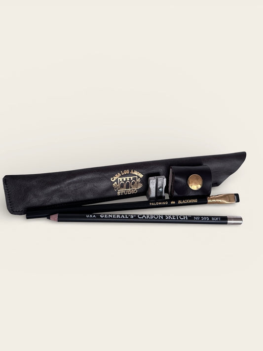 The Studio Kit - Brown Leather (Brass tone button)