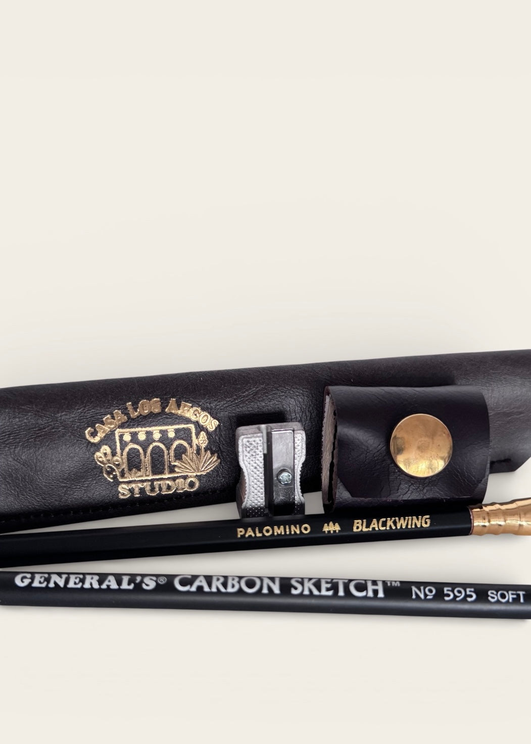 The Studio Kit - Brown Leather (Brass tone button)
